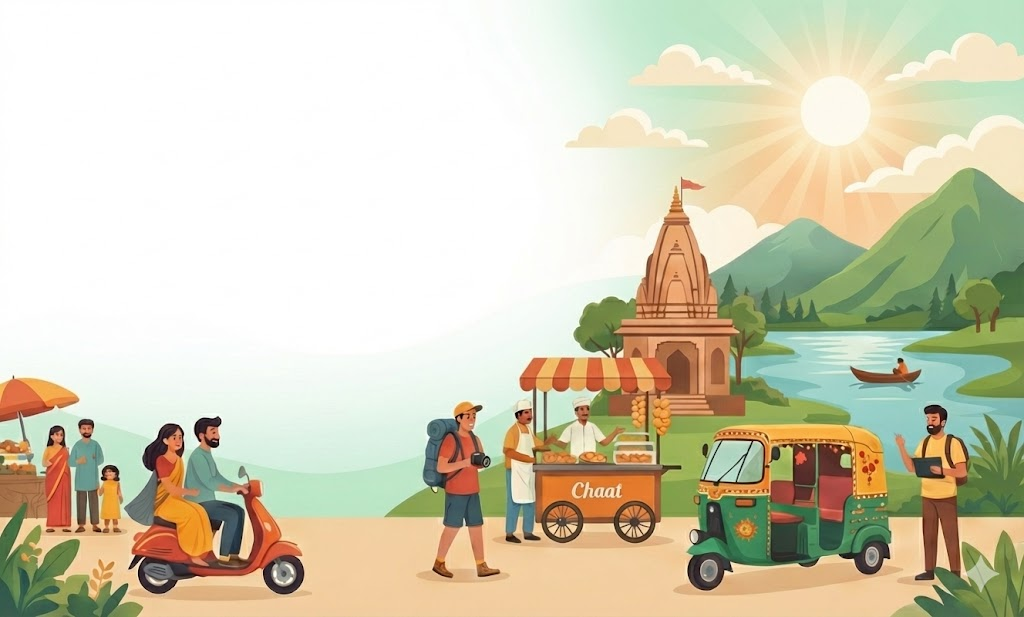 Vibrant Indian Street Scene